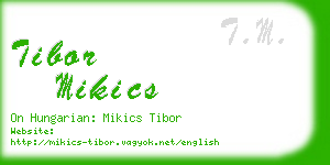 tibor mikics business card
